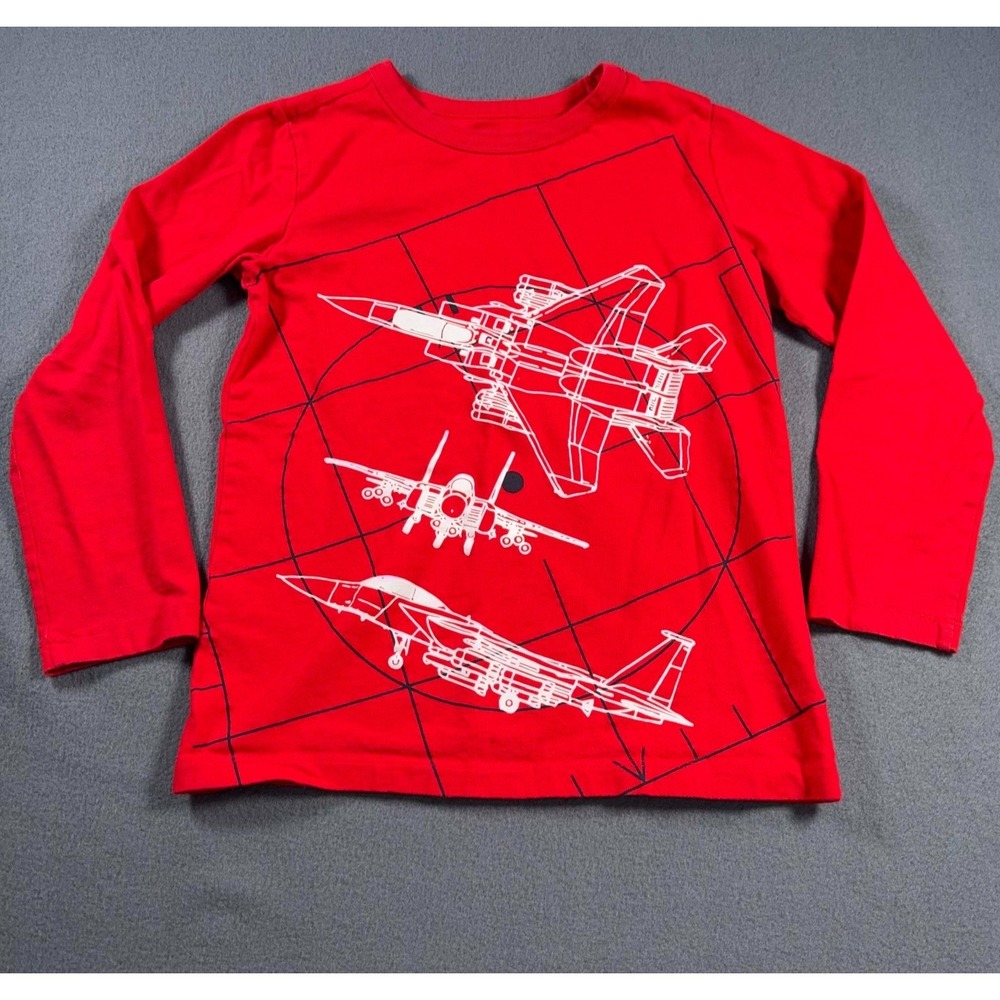 Boys Osh Kosh Originals Jet Fighter Theme Long Sleeve T- Shirt Size 8